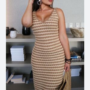 Tan Knit Dress